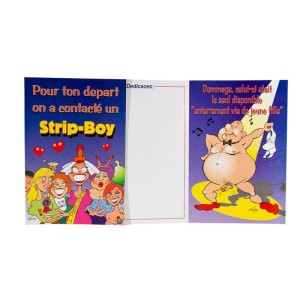 Femarvi Strip Boy Goodbye Card /fr