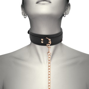 Coquette Chic Desire Fantasy Vegan Leather Collar With Neoprene Lining