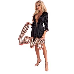 Livco Corsetti Fashion Ariladyen Lc 90568 Dressing Gown + Panty Black