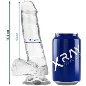 X Ray Clear Cock With Balls 18.5 Cm -o- 3.8 Cm