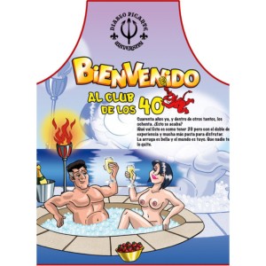 Diablo Picante Apron 40 Years Spanish Text
