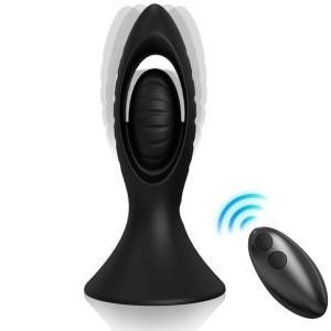 Armony Vibrator & Anal Plug Silicone Black