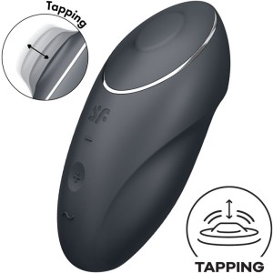 Satisfyer Tap & Climax 1 Lay-on Vibrator Black
