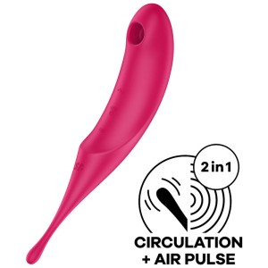Satisfyer Twirling Pro Air Pulse Stimulator & Vibrator Red
