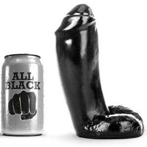 All Black Dildo Realistic 18 Cm