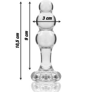 Nebula Series By Ibiza Model 1 Anal Plug Borosilicate Glass Clear 10.5 Cm -o- 3 Cm