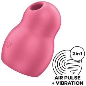 Satisfyer Pro To Go 1 Double Air Pulse Stimulator & Vibrator Red