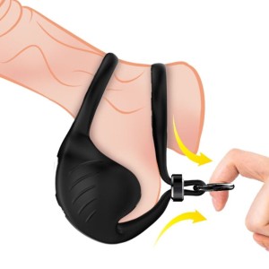 Armony Manta Scrotum Vibrator Ring Black
