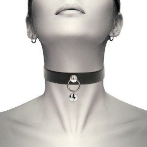 Coquette Chic Desire Vegan Leather Necklace Woman Accessory Rattle/hoop