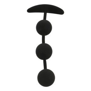 Black&silver Harry Anal Rosary 3 Silicone Spheres 14 Cm