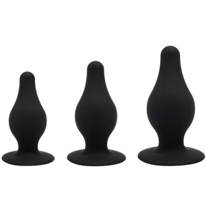 Silexd Kit Anal Plug Premium Silexpan Silicone Thermoreactive Size S / M / L