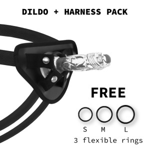X Ray Harness + Clear Cock 12 Cm -o- 2.6 Cm