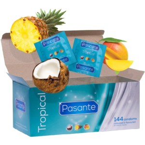 Pasante Condoms Tropical Flavors 144 Units