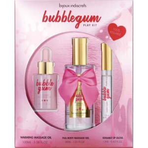 Bijoux Indiscrets Bubblegum Play Kit With Oil Gel & Lip Gloss
