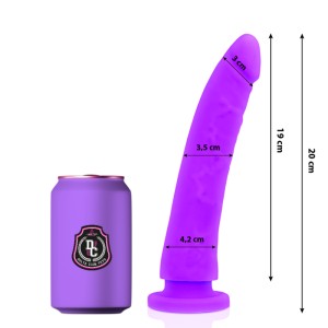 Delta Club Toys Lilac Dildo Medical Silicone 20 Cm -o- 4 Cm