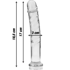 Nebula Series By Ibiza Model 16 Dildo Borosilicate Glass Clear 18.5 Cm -o- 3 Cm