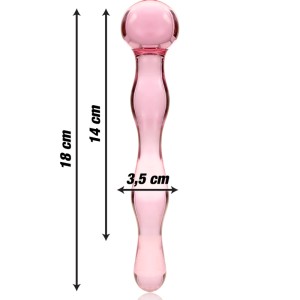 Nebula Series By Ibiza Model 13 Dildo Borosilicate Glass Pink 18 Cm -o- 3.5 Cm