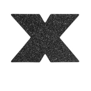 Bijoux Indiscrets Flash Cross Black Nipple Caps