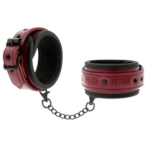 Fetish Submissive Dark Room Vegan Leather Handcuffs With Neoprene Lining