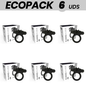 Ecopack 6 Units Black&silver Agron Ring