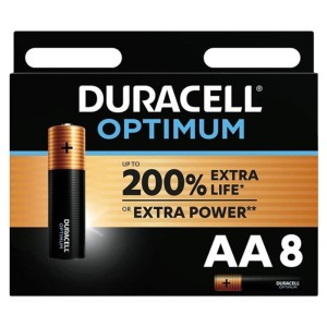 Duracell Optimum 200 Alkaline Battery Aa Lr6 8 Unit