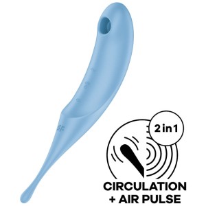 Satisfyer Twirling Pro Air Pulse Stimulator & Vibrator Blue