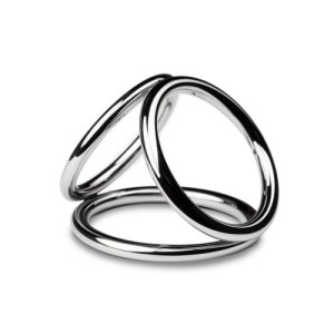 Sinner Triad Chamber Metal Cock And Ball Ring Medium