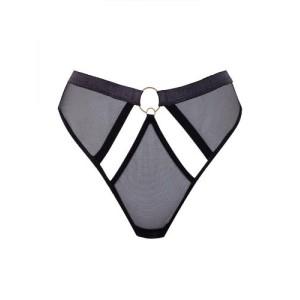 Nola High Waist Thong Black