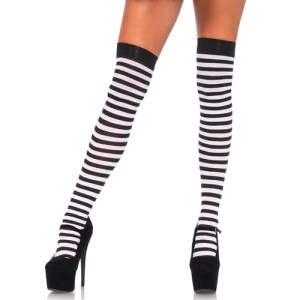 Striped Stockings Black/white