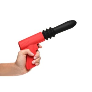 Thrusting Pistola Vibrator Black/red
