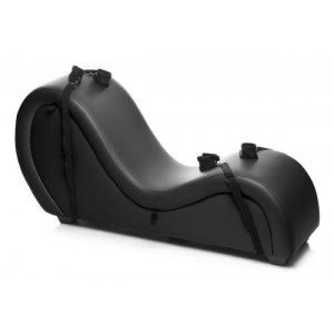 Kinky Sex Sofa With Cuffs And 2 Position Pillows Black