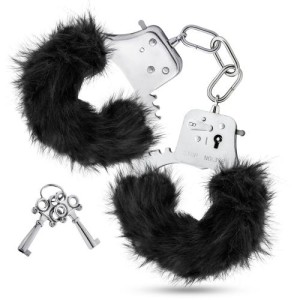 Temptasia Plush Fur Cuffs Black