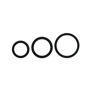Three Size Cockring Set Black