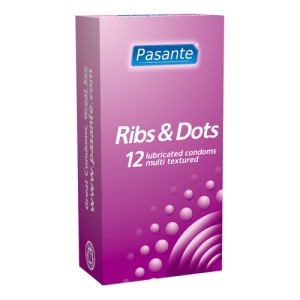 Pasante Ribs & Dots Condoms 12pcs