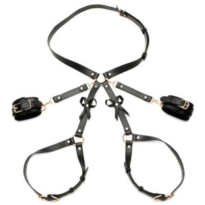Bondage Harness W/ Bows Xl/2xl Black