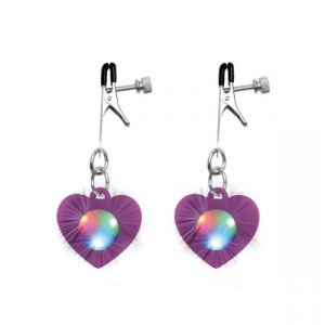 Charmed Heart Adjustable Nipple Clamps With Led Lights