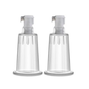 Temptasia Nipple Pumping Cylinders Set Of 2 (1 Inch Diameter) Clear