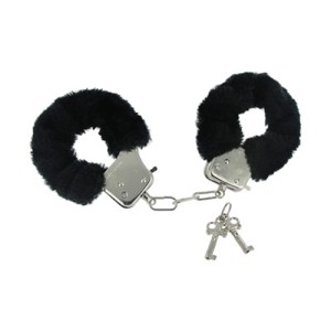 Caught In Candy Velvet Handcuffs Black