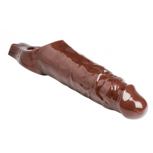 Really Ample Penis Enhancer Sheath Brown