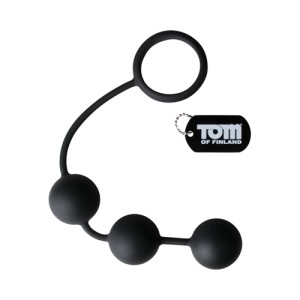Tom Of Finland Silicone Cock Ring With 3 Weighted Balls