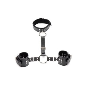 Collar With Cuffs Restraint Set Black