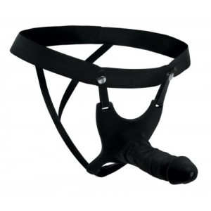 Hollow Strap-on Silicone Dildo With Harness