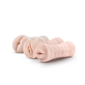 M For Men 3-pack Self-lubricating Vibrating Stroker Sleeve Kit