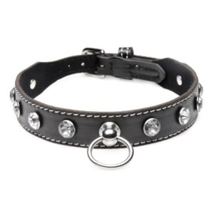Diamond Choker With O-ring Black