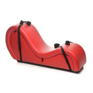 Kinky Sex Sofa With Cuffs And 2 Position Pillows Red