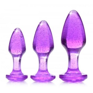 Shimmering Gem Anal Plug Set Purple