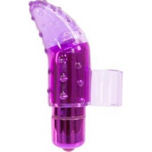 Frisky Finger Vibrator With Bullet Purple