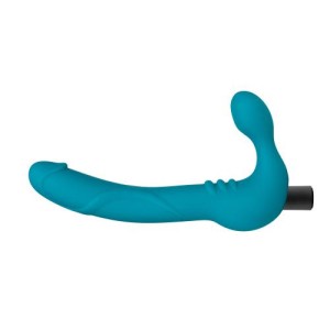 Temptasia Luna Vibrating Strapless Strap-on Teal