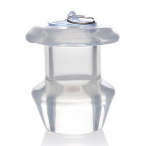 Hollow Transparent Anal Plug With Stopper Large