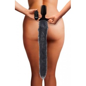 Vibrating Anal Plug With Tail Fox